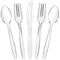 180 Pack Clear Plastic Silverware, Disposable Cutlery Utensils with Spoons, Forks and Knives, Heavy Duty Flatware Set for Parties & Events